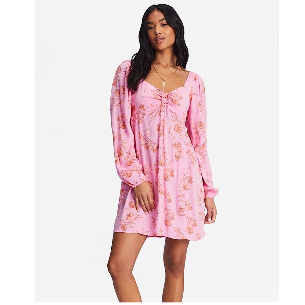Billabong Pink Floral Mini Dress